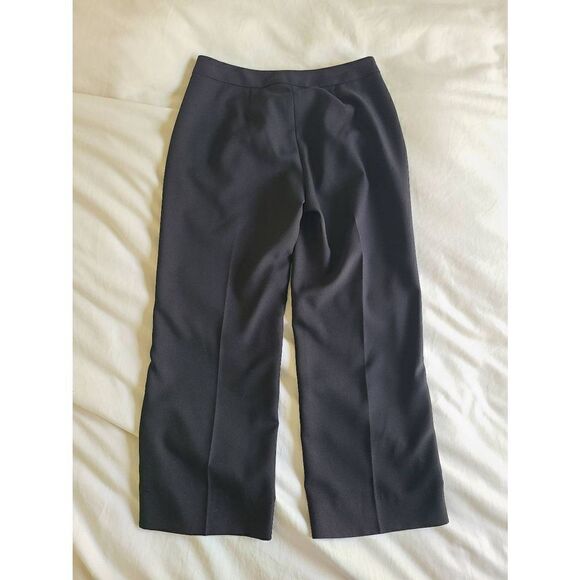 Banana Republic Blake Crop Pants Women's Size 00P Black 100% Polyester Wide-Leg - Picture 5 of 5